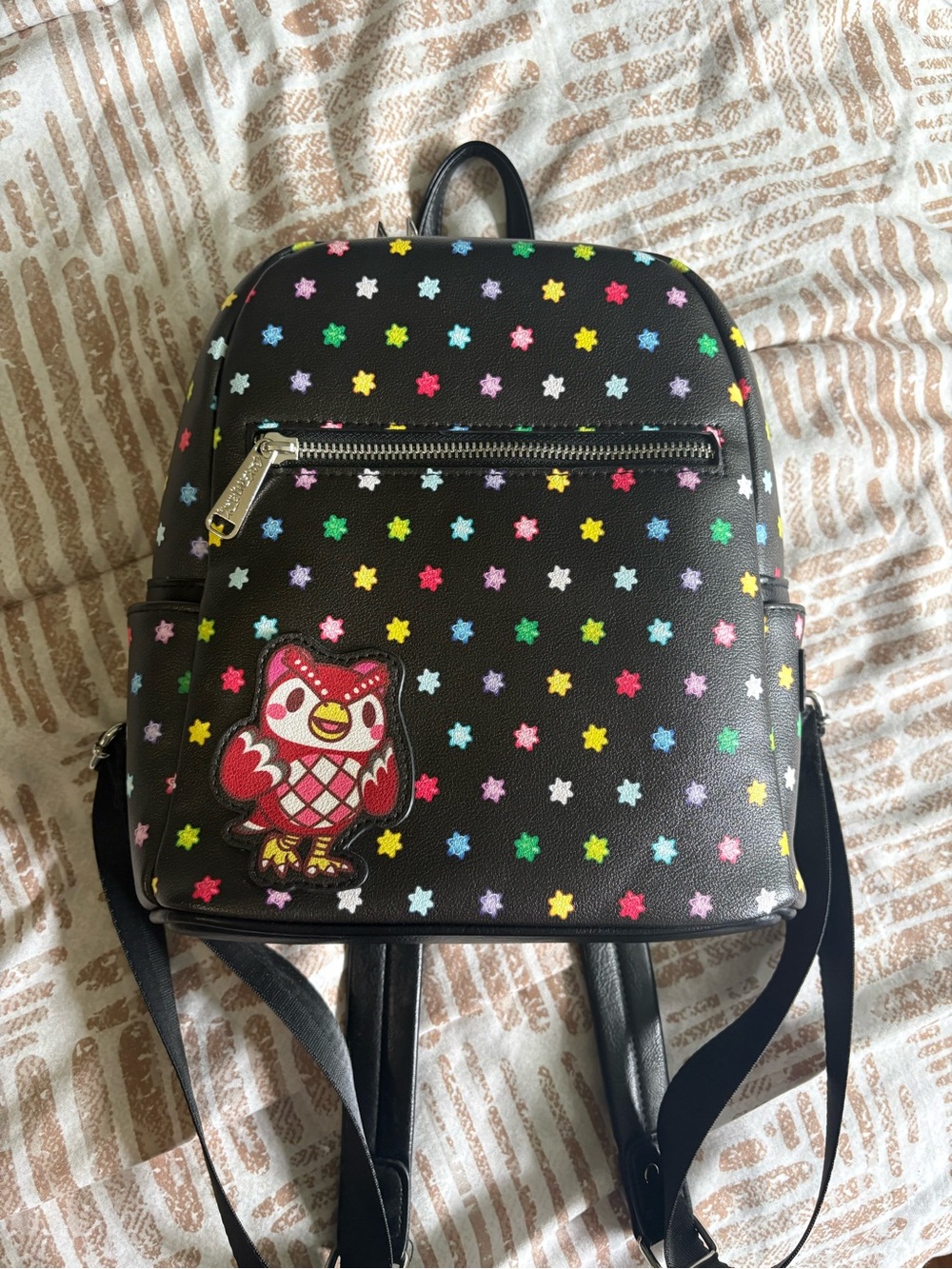Animal Crossing Celeste Black Mini Backpack with Multicolor Star